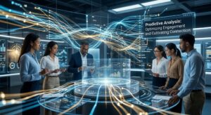 Advanced Predictive Analytics Visualized As A Complex Map Of Real-Time Data Flow, Illustrating Optimized Engagement And Sophisticated User Connection.