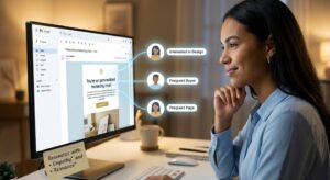 A Close-Up Portrait Of A Content Creator Optimizing An Email Draft Using Anonymized Audience Data And Personalization Insights.