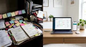 A Comparison Of Traditional Paper-Based Salon Scheduling Versus A Modern Digital Salon Booking Dashboard.